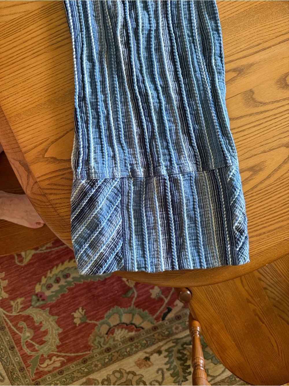 Free People Blue & White Striped Pants